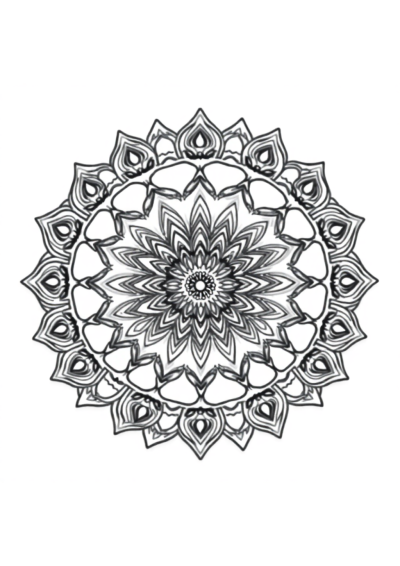 Magical Bohemian Mandala Coloring Page