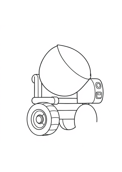 Magical Cement Mixer Coloring Page