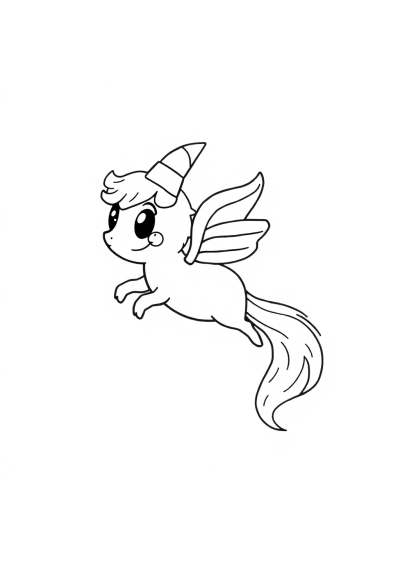 Magical Comet With Tail Coloring Page