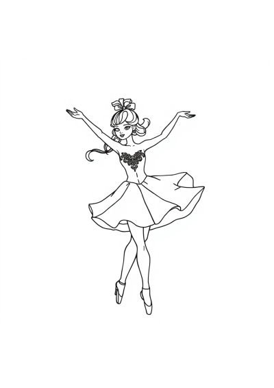 Magical Dancer Ballet Coloring Page