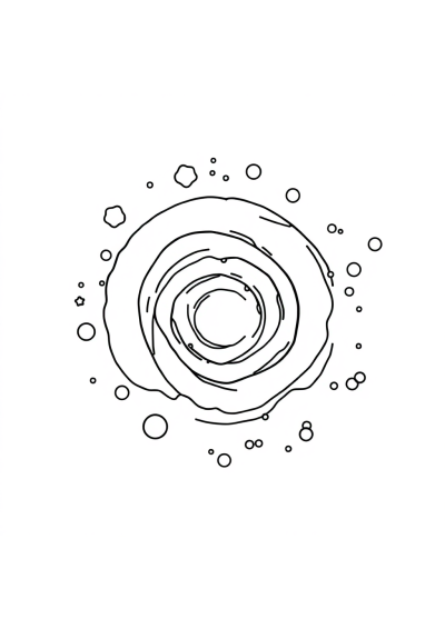 Magical Galaxy Spiral Coloring Page