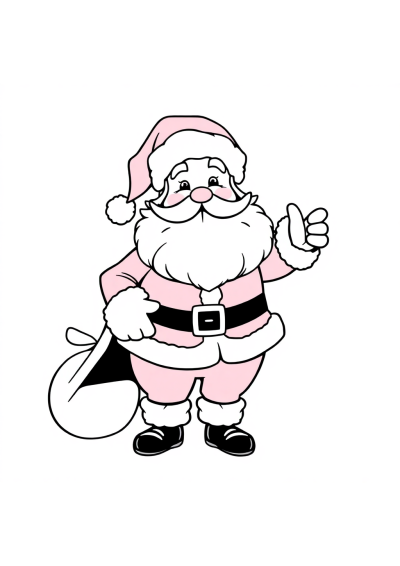 Magical Santa Claus Coloring Page