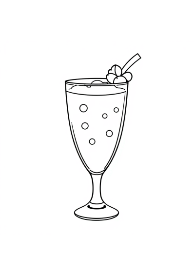 Magical Smoothie Glass Coloring Page