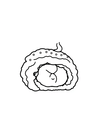 Magical Sushi Roll Coloring Page