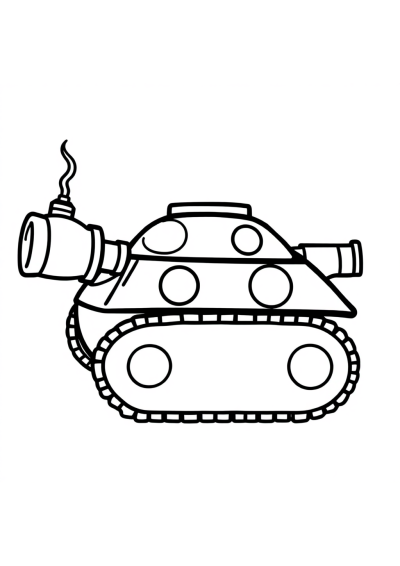 Printable Magical Tank Coloring Page