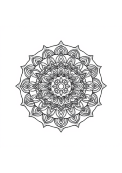 Magical Tibetan Mandala Coloring Page