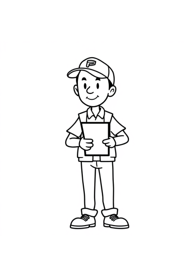 Mail Carrier Coloring Page