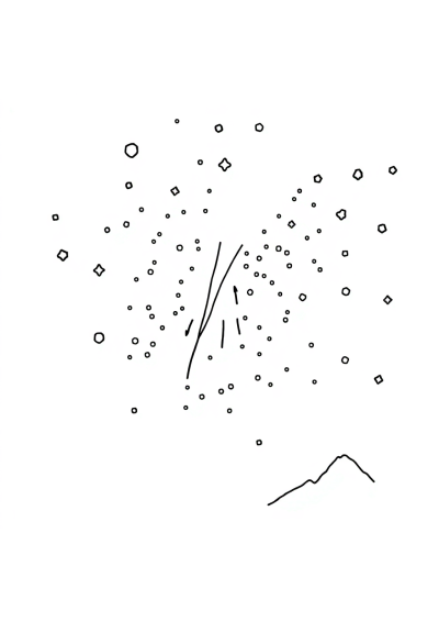 Meteor Shower Coloring Page