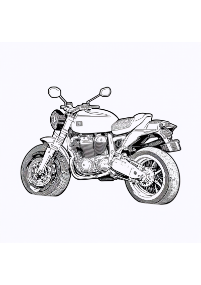 Motorcycle Coloring Page