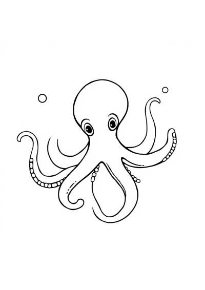 Octopus Underwater Coloring Page