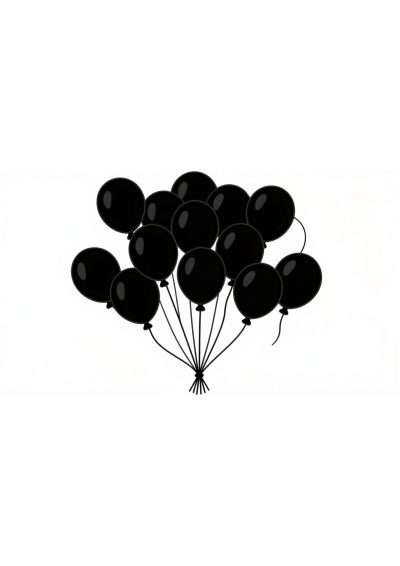 Party Balloons Coloring Page