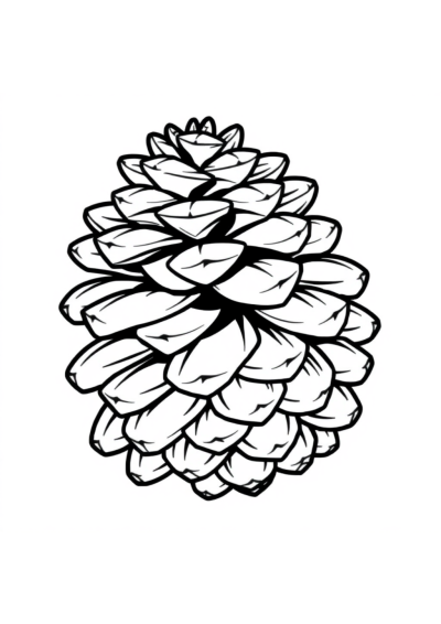 Pinecone Coloring Page