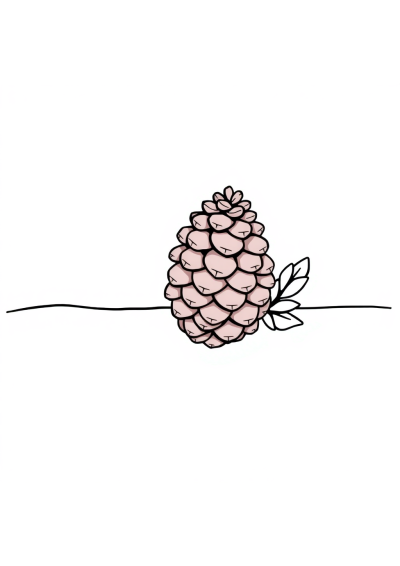 Pinecone At Night Coloring Page