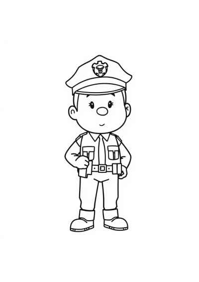 Police Officer Coloring Page