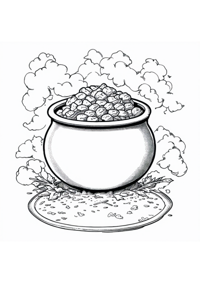 Pot Of Gold Coloring Page