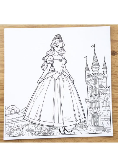 Princess In Tower Coloring Page