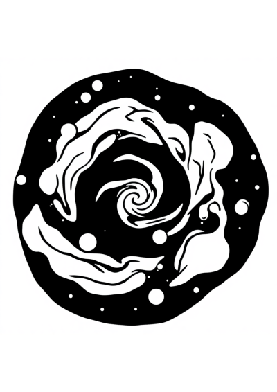 Realistic Galaxy Spiral Coloring Page