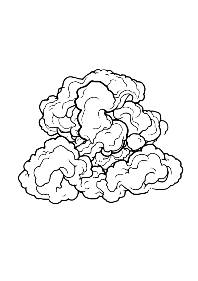 Realistic Nebula Clouds Coloring Page