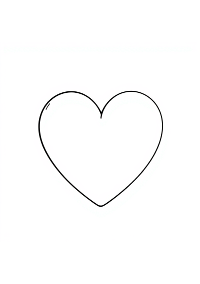 Realistic Valentines Heart Coloring Page