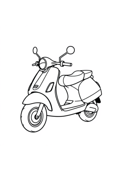 Scooter Coloring Page