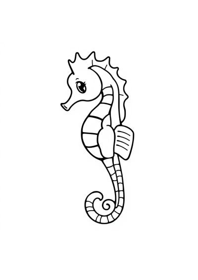 Seahorse Coloring Page