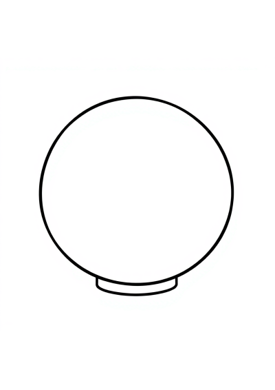 Simple Crystal Ball Coloring Page