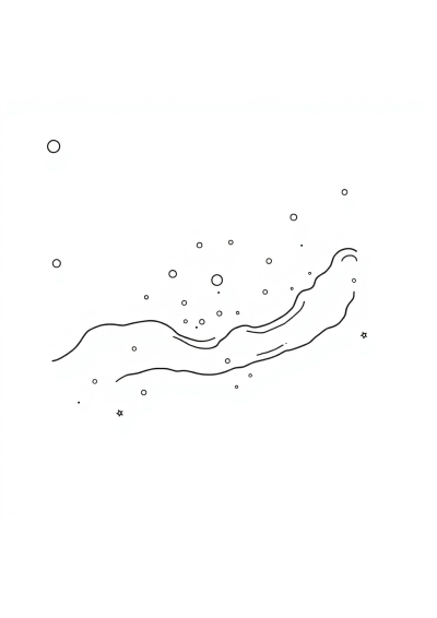 Simple Milky Way Galaxy Coloring Page