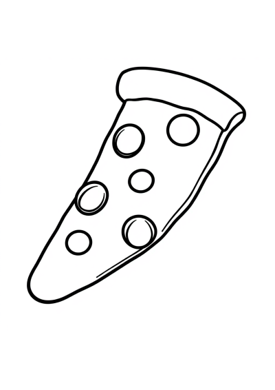 Simple Pizza Slice Coloring Page
