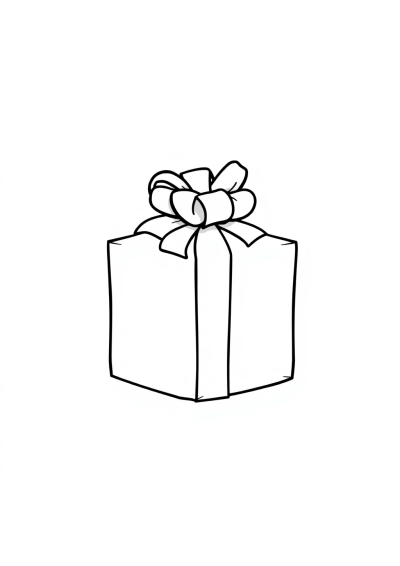 Simple Wrapped Presents Coloring Page