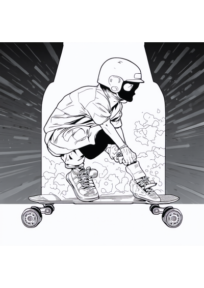 Skateboard Coloring Page