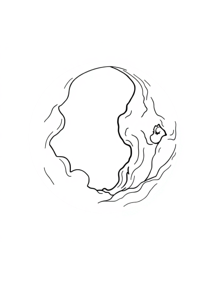 Sleepy Lunar Eclipse Coloring Page