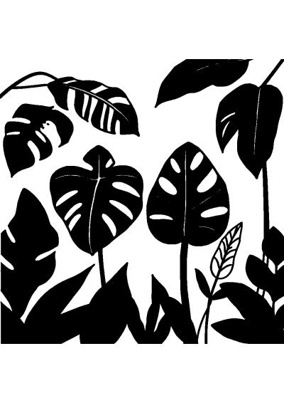 Sleepy Rainforest Plants Coloring Page