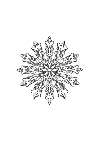 Snowflake Mandala Underwater Coloring Page
