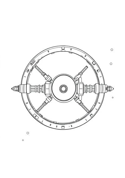 Space Station Coloring Page