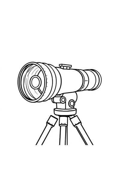 Space Telescope Coloring Page