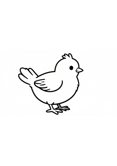 Spring Chick Coloring Page