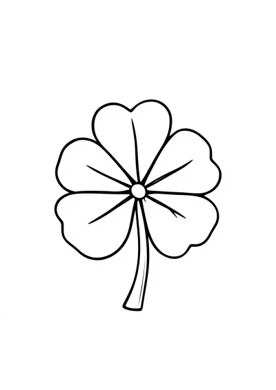 St Patricks Shamrock In Space Coloring Page