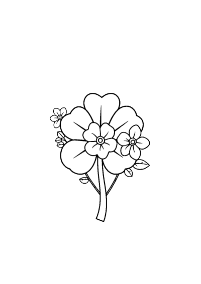 St Patricks Shamrock With Flowers Coloring Page