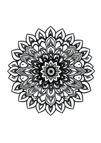 Tiny Art Nouveau Mandala Coloring Page