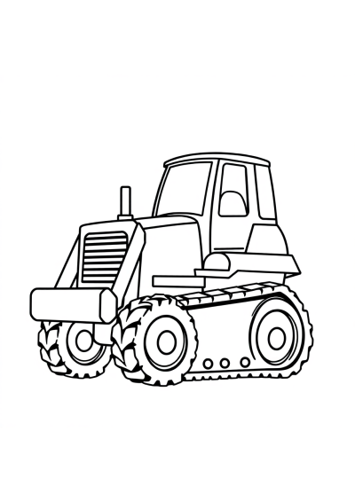 Tiny Bulldozer Coloring Page