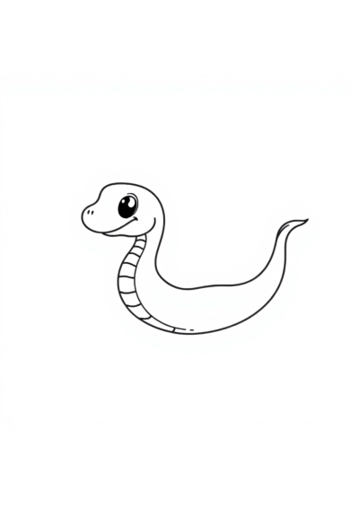 Tiny Sea Serpent Coloring Page