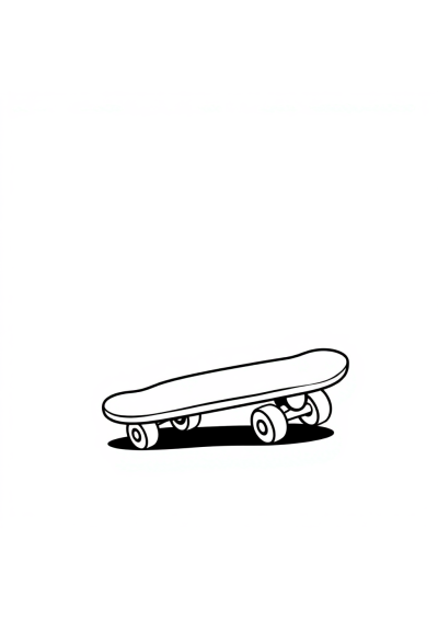 Tiny Skateboard Coloring Page