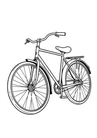 Vintage Bicycle Coloring Page