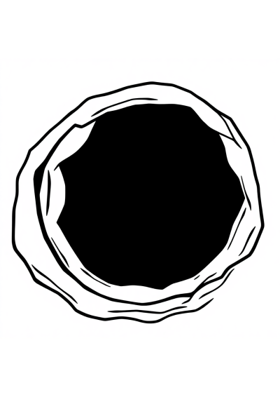 Vintage Black Hole Coloring Page