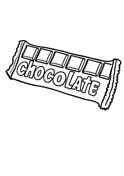Vintage Chocolate Bar Coloring Page