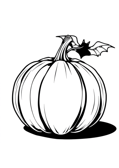 Vintage Halloween Pumpkin Coloring Page