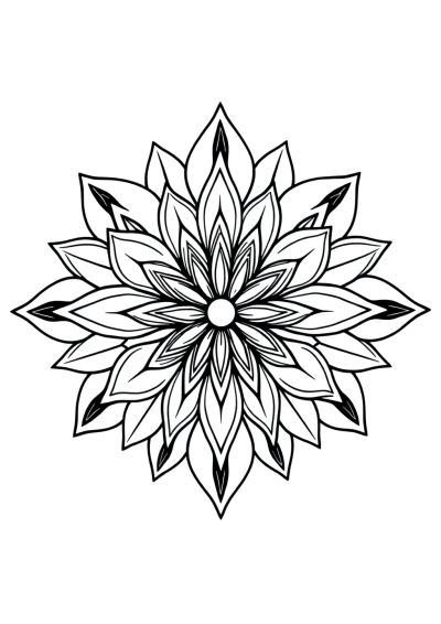 Vintage Lotus Mandala Design Coloring Page