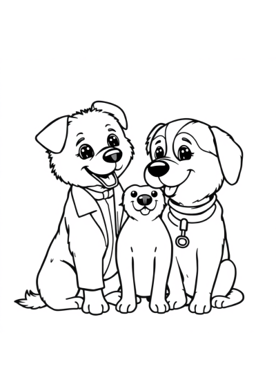 Vintage Veterinarian With Pet Coloring Page