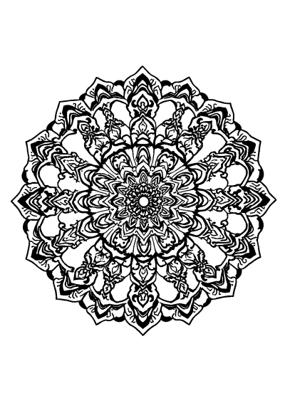 Vintage Vintage Lace Mandala Coloring Page