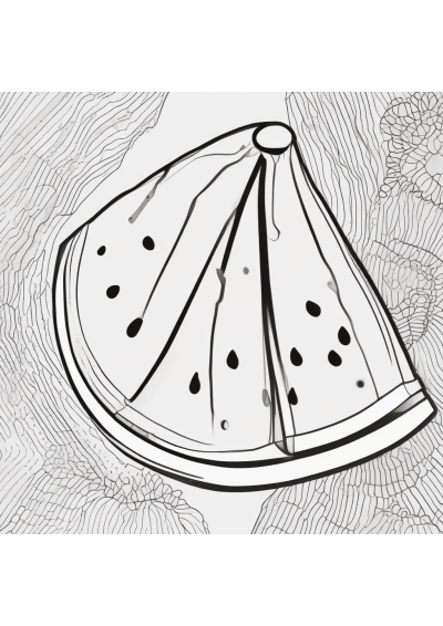 Watermelon Slice Coloring Page